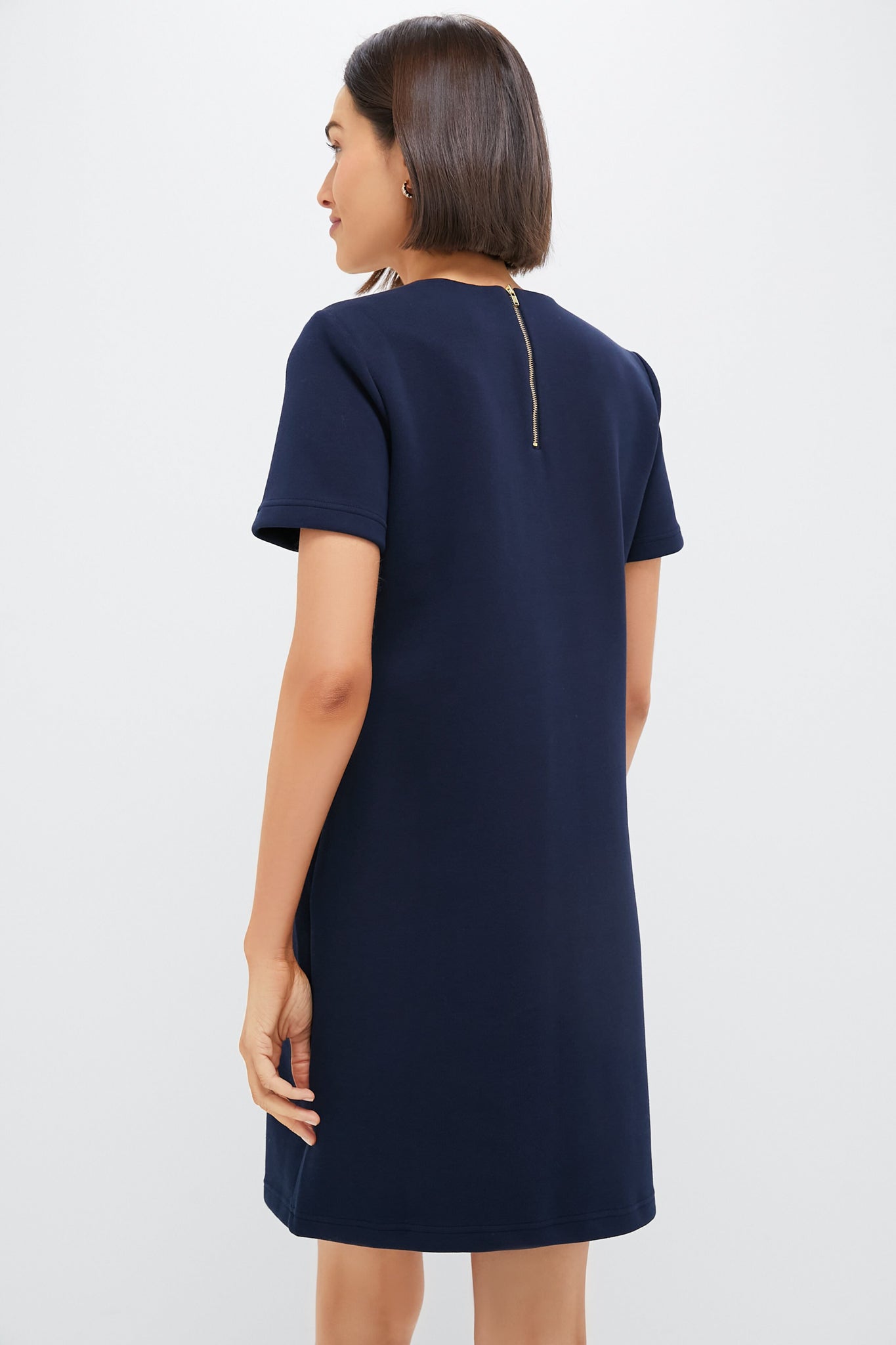 Navy Short Sleeve Francoise Dress
