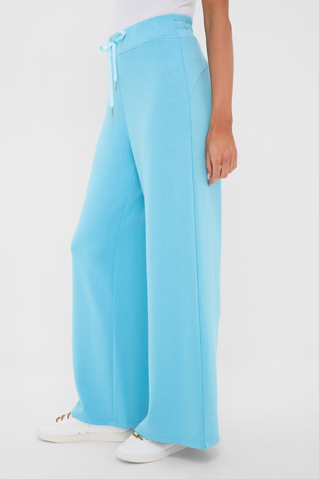 Bright Blue Wide Leg Comfort Stretch Finn Pants