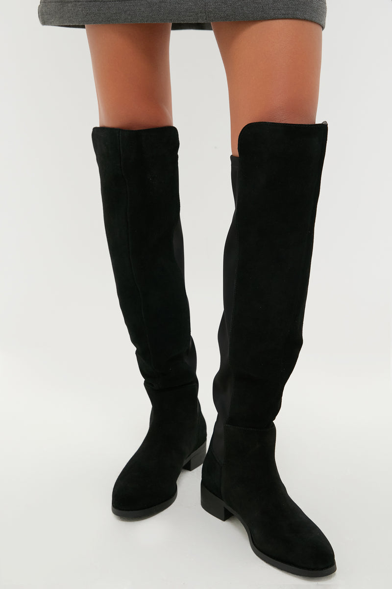 Exclusive Black Suede Waterproof Velma Boots