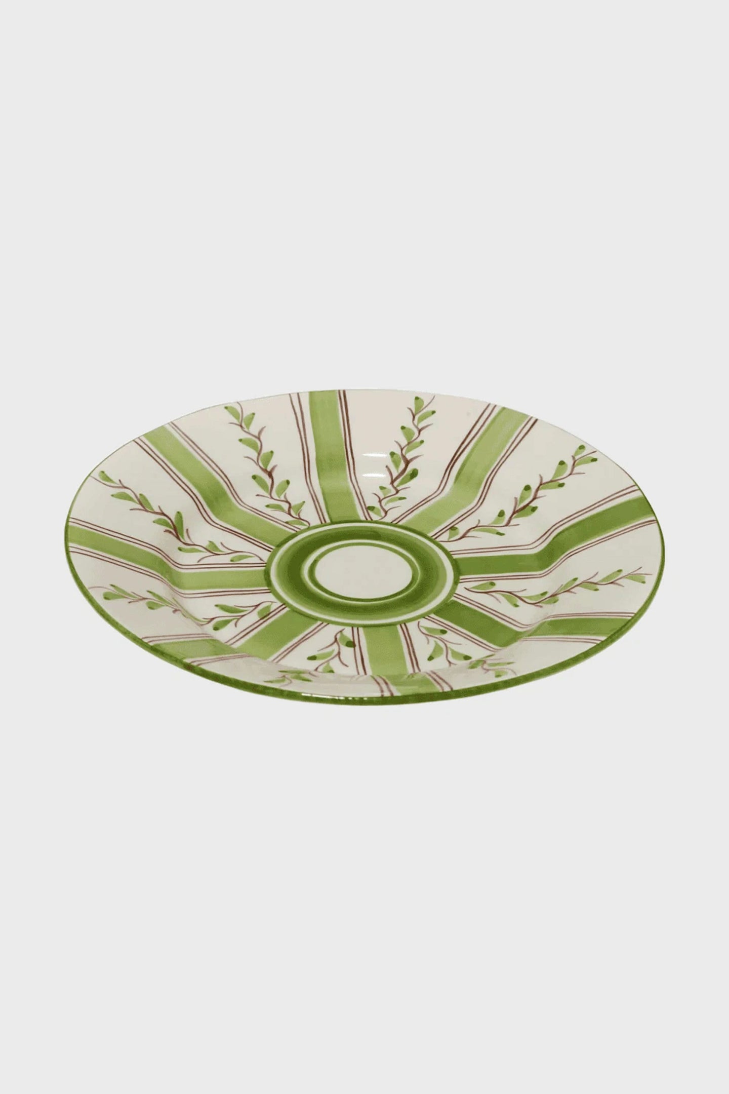 Olive Stripe Dinner Plate