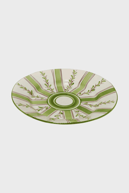 Olive Stripe Dinner Plate