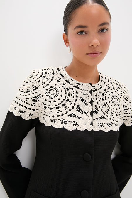 Black Nara Crochet Jacket