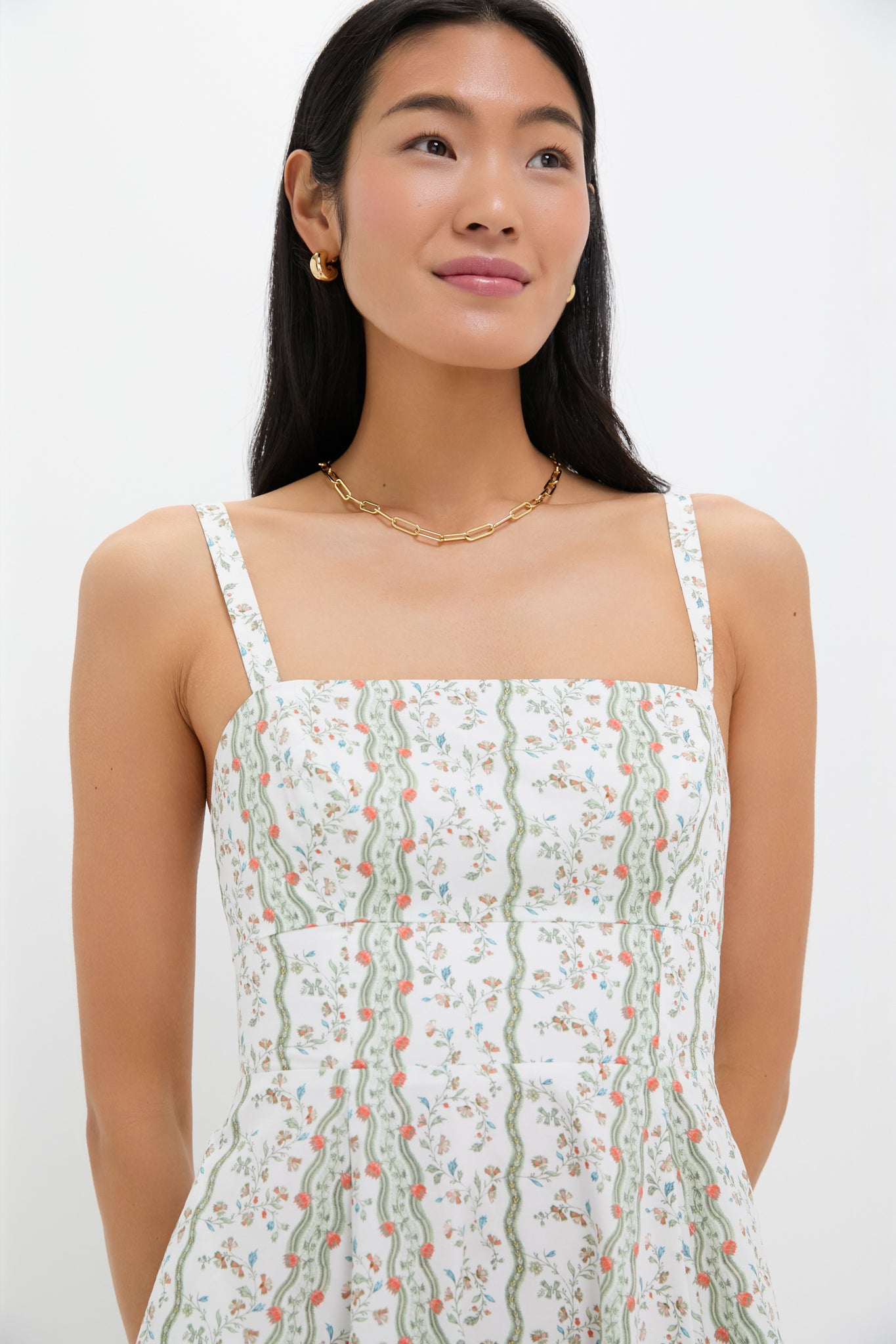 Green Multi Provence Floral Margot Dress