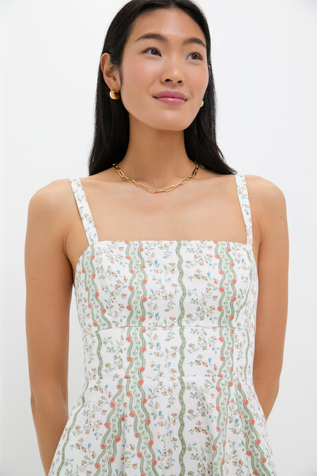 Green Multi Provence Floral Margot Dress