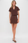 Chocolate Brown Cropped Glenn Top