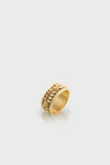 Gold Berry Vine Ring: A classic, high-end gold ring with an effortless floral and leaf motif, adding fun elegance and a touch of garden splendor to any outfit.