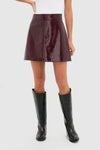 Oxblood Meeghan Mini Skirt