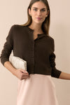 Chocolate Cashmere Riley Cardigan