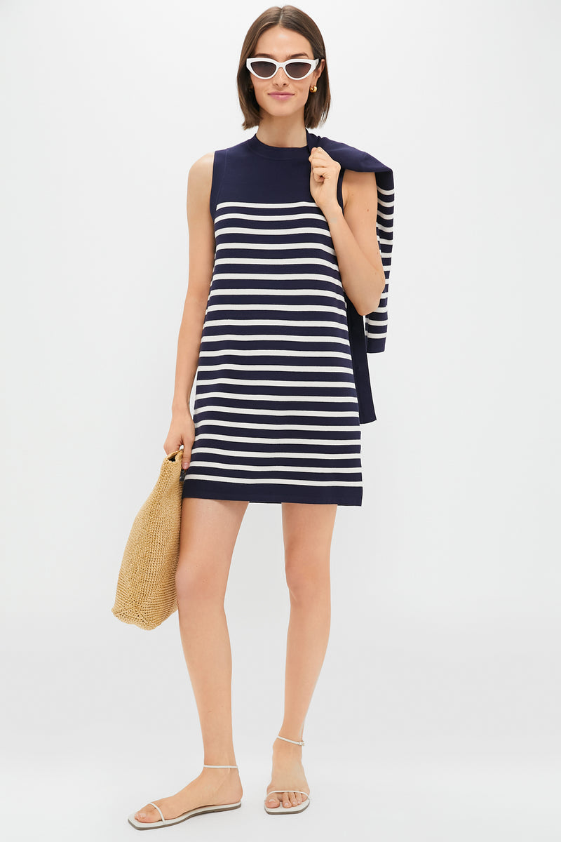 Navy and White Stripe Knit Marie Dress