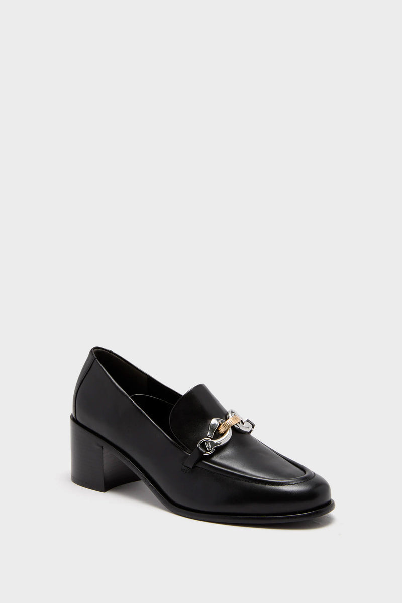 Perfect Black Jessa Heeled Loafer