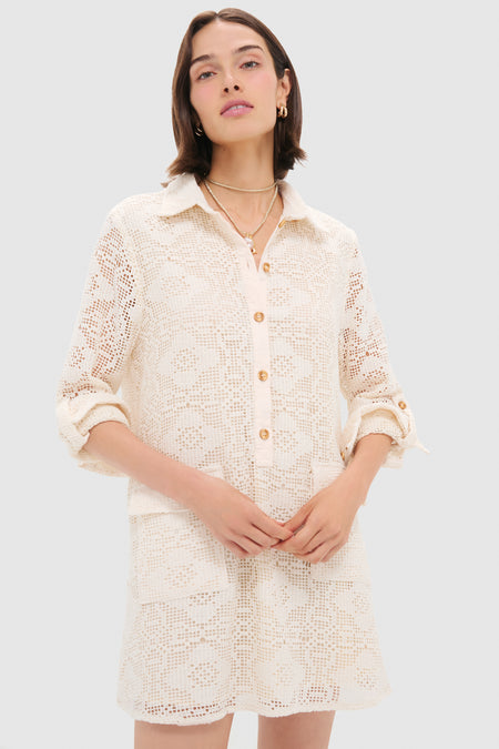 The Cream Lace Raya Dress