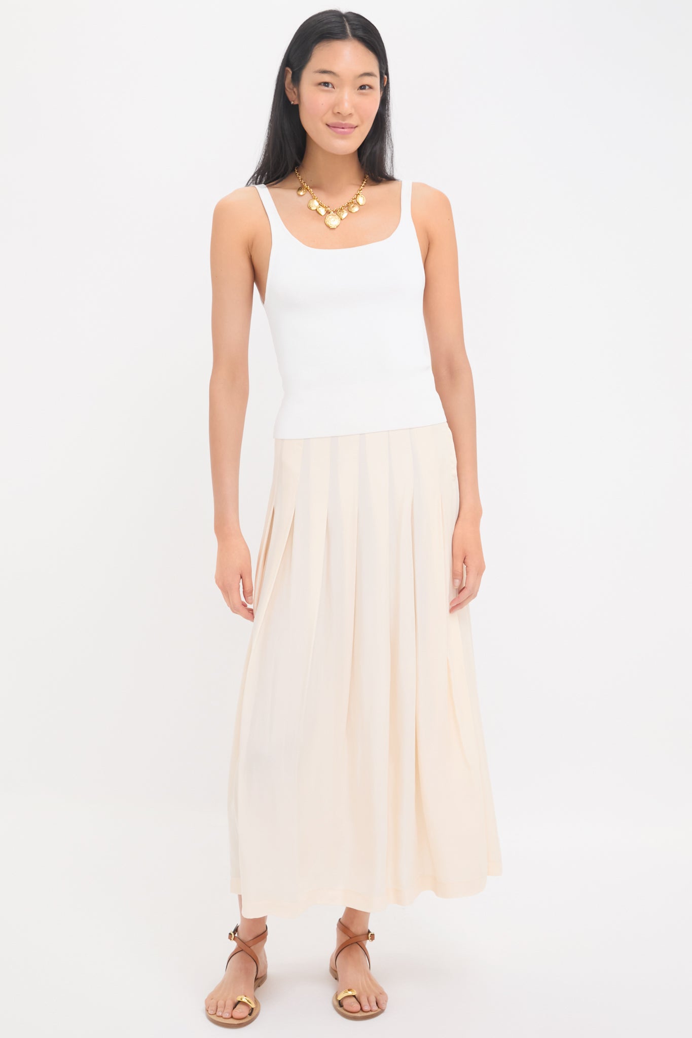 Arctic Wolf Atelier Pleated Maxi Skirt