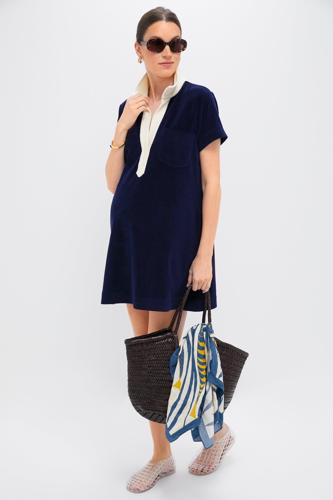 Navy Terry Mitzi Dress