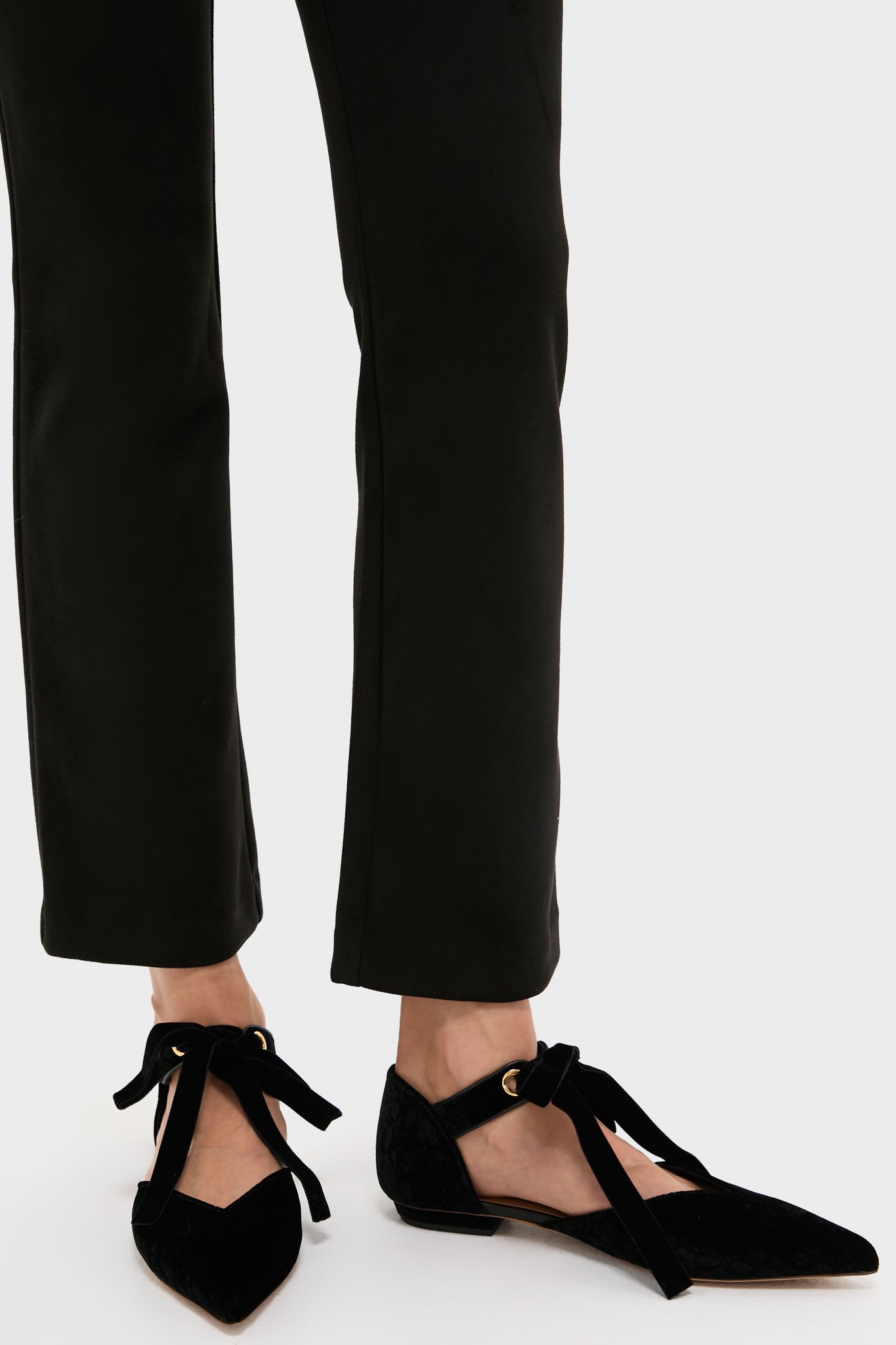 Black Corinna Bow Flats