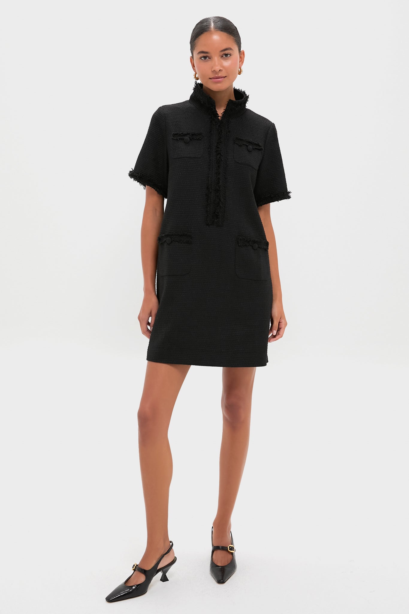 Black Tweed Ophelia Dress