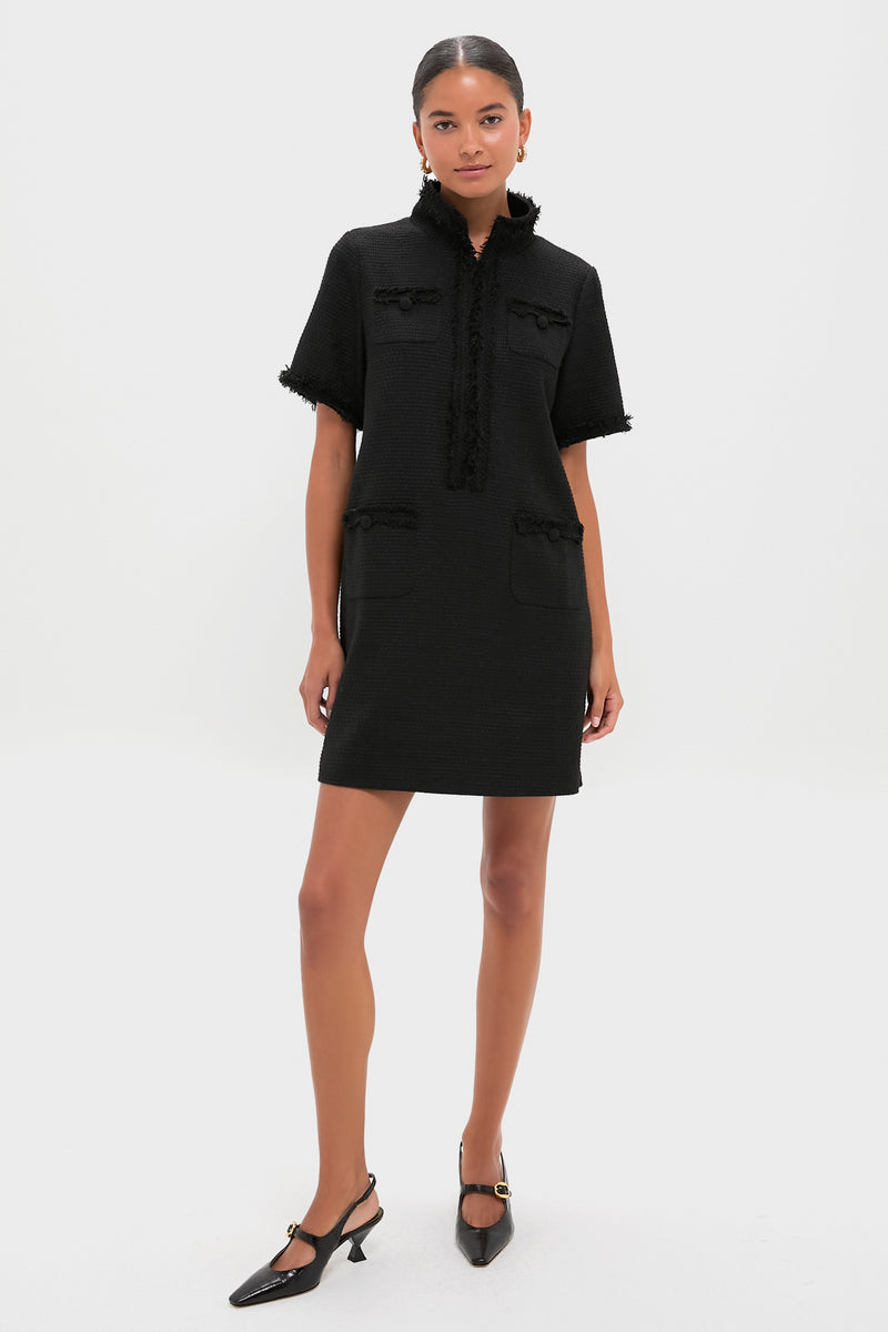 Black Tweed Ophelia Dress