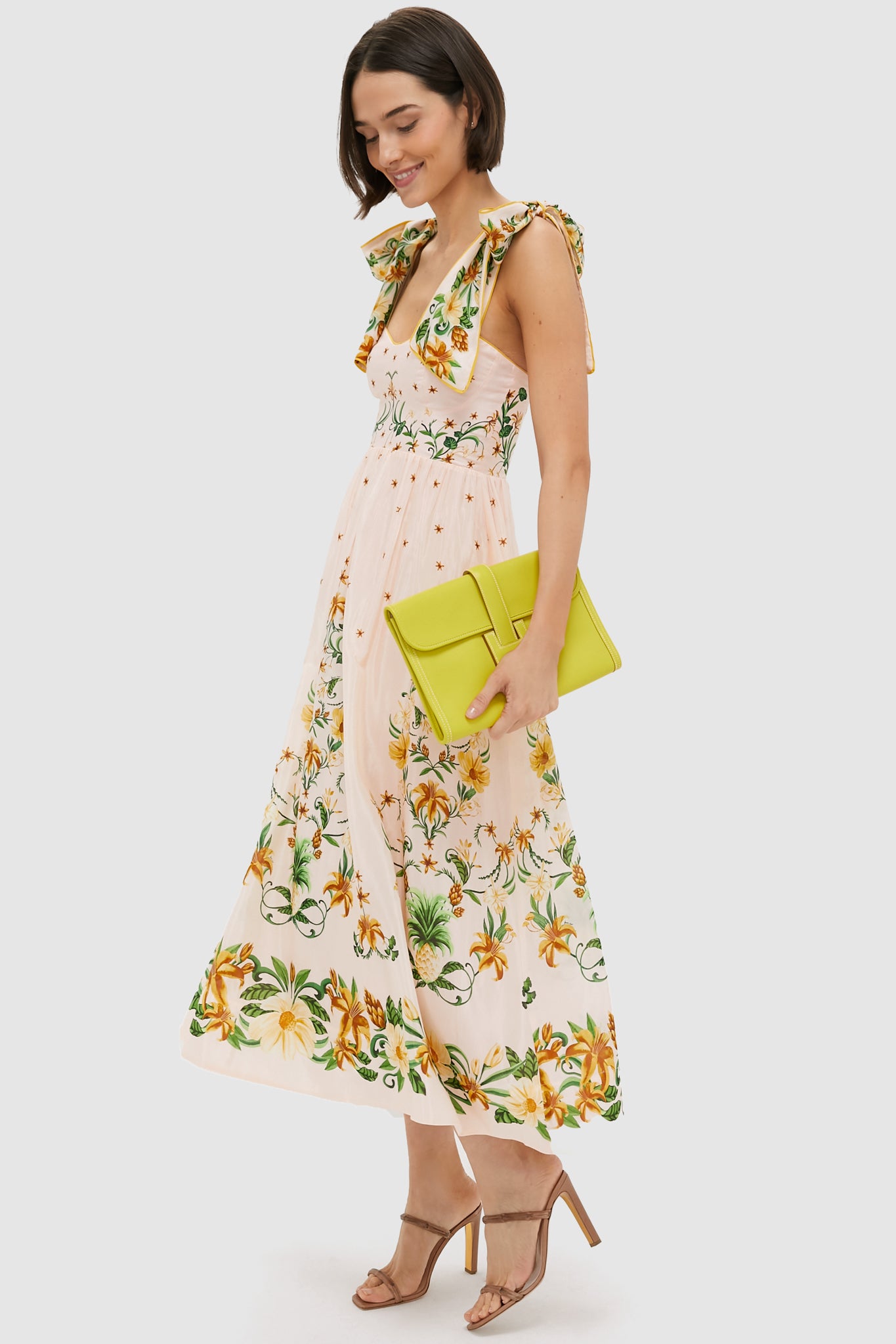 HERMES Yellow Business Bag Clutch