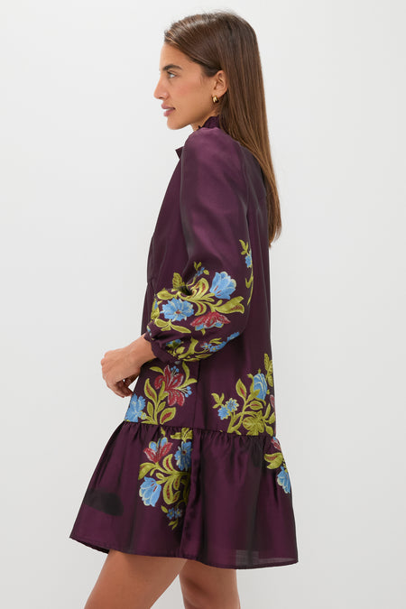 Cerulean Vine Cotton Linen Palmerston Dress