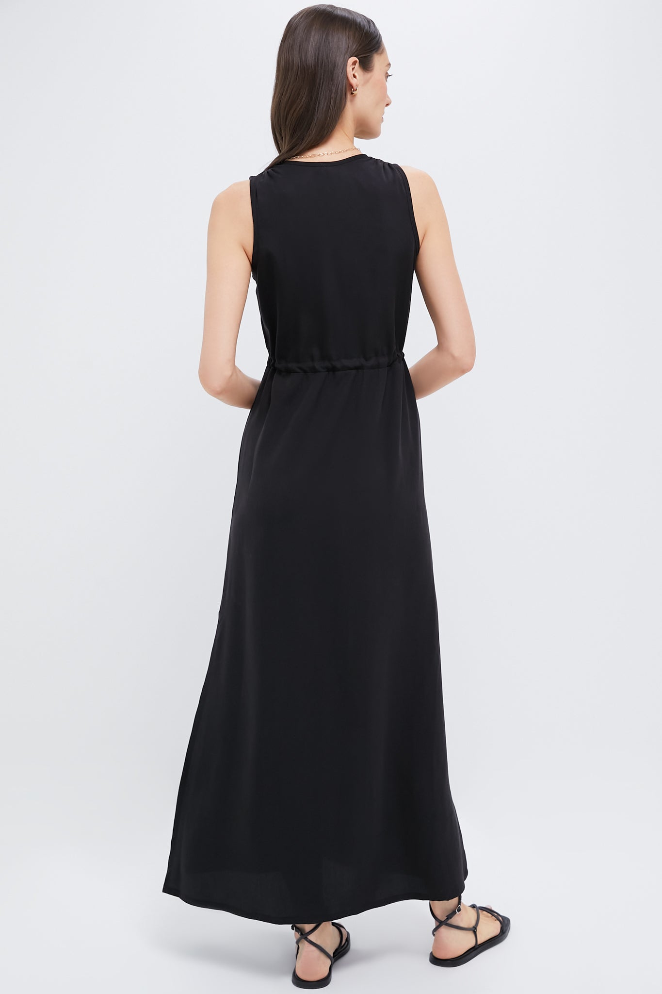 Emerson Fry Black Tencel Grecian Keyhole Dress Black / 2 Emerson Fry Black Tencel Grecian Keyhole Dress Black / 2