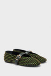 Garden Green Eliza Shine Flats