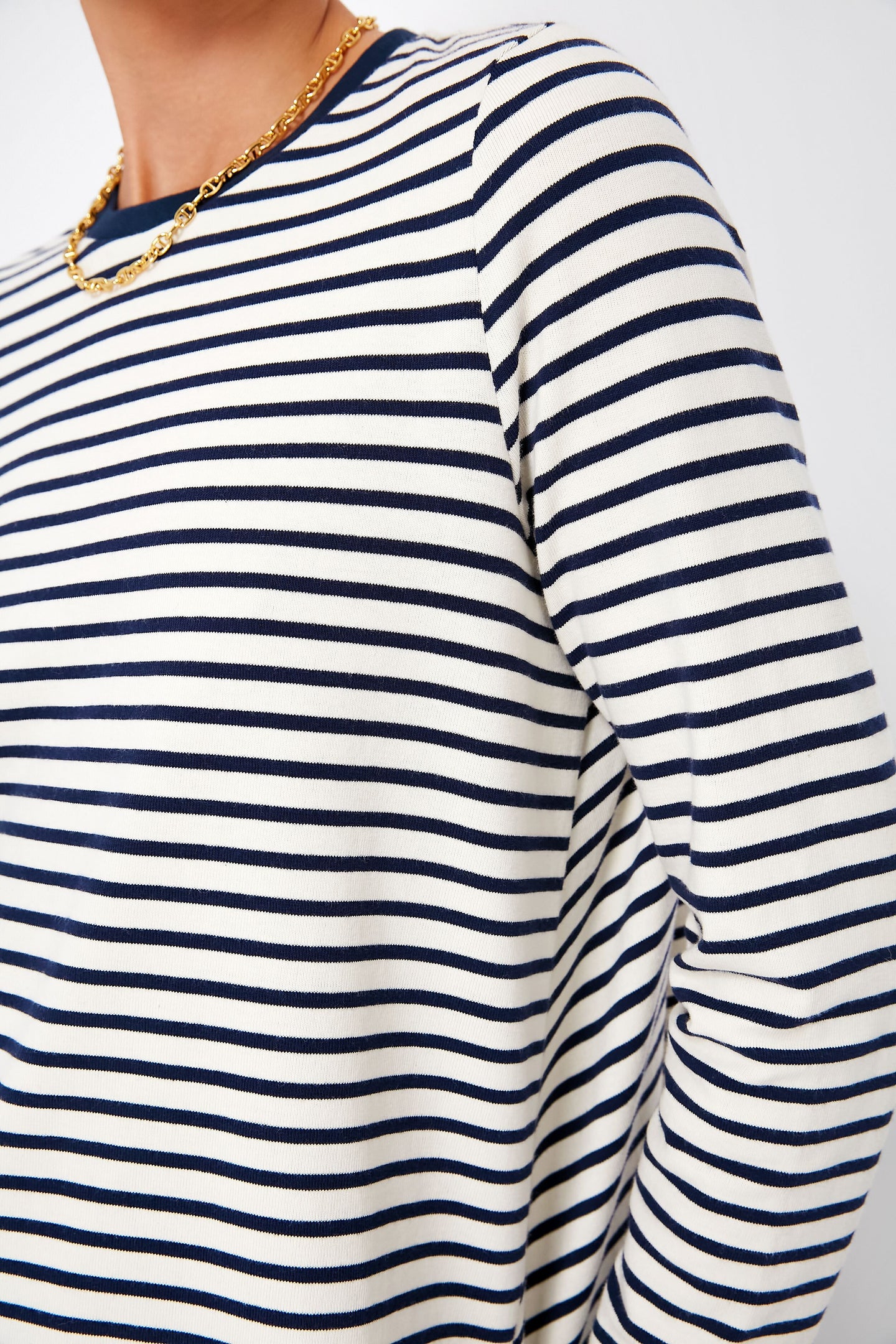 Navy Striped Wells Tee