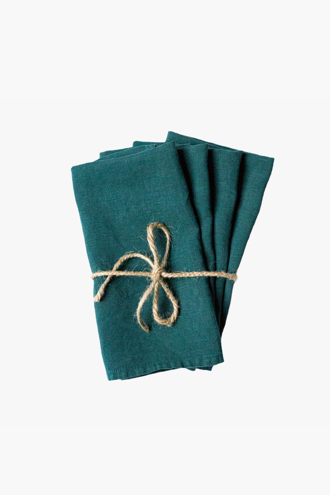 Marin Pine Green European Flax -Certified Linen Napkin, Set of 8 +
