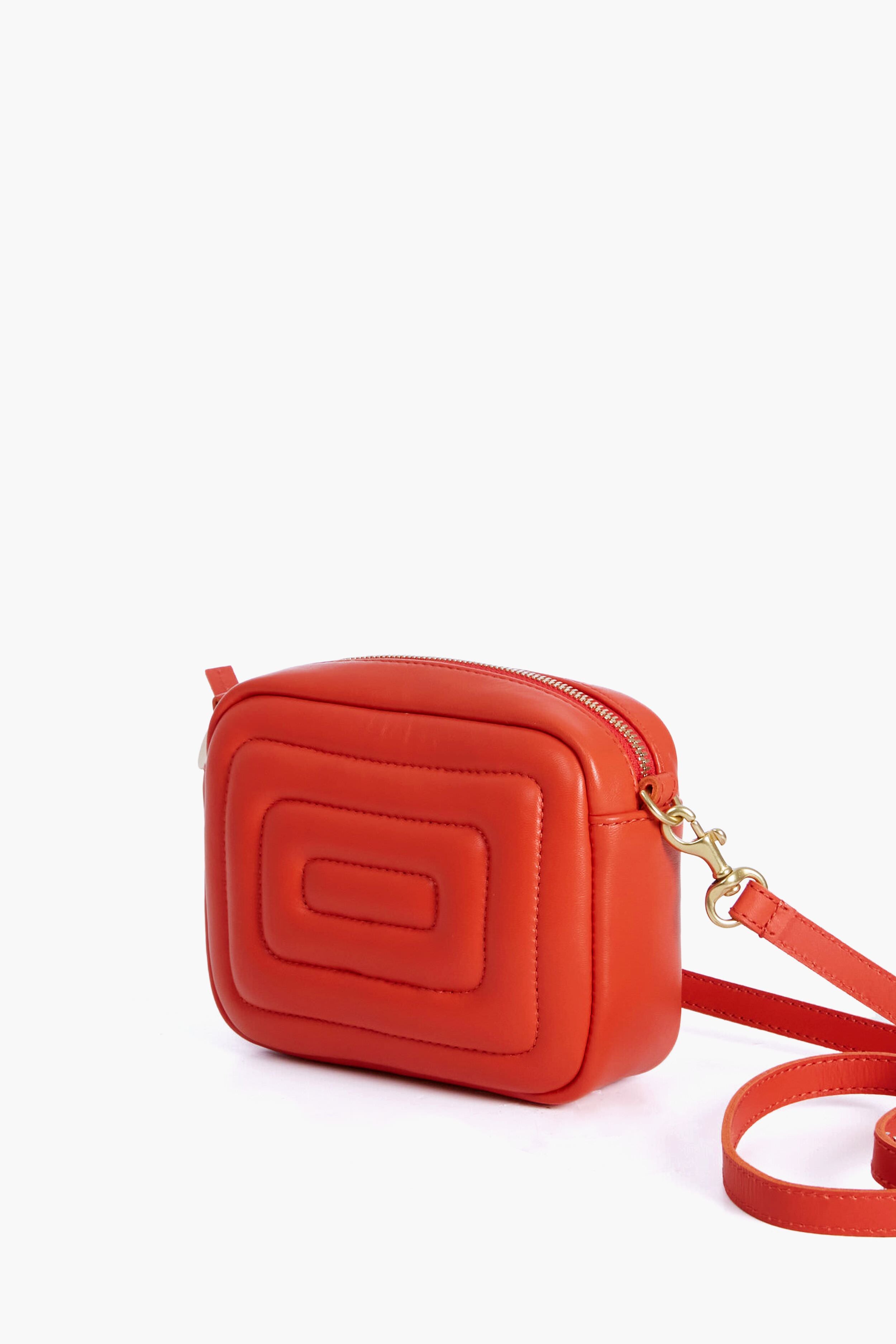 Bright Poppy Channel Quilted Lucie Crossbody