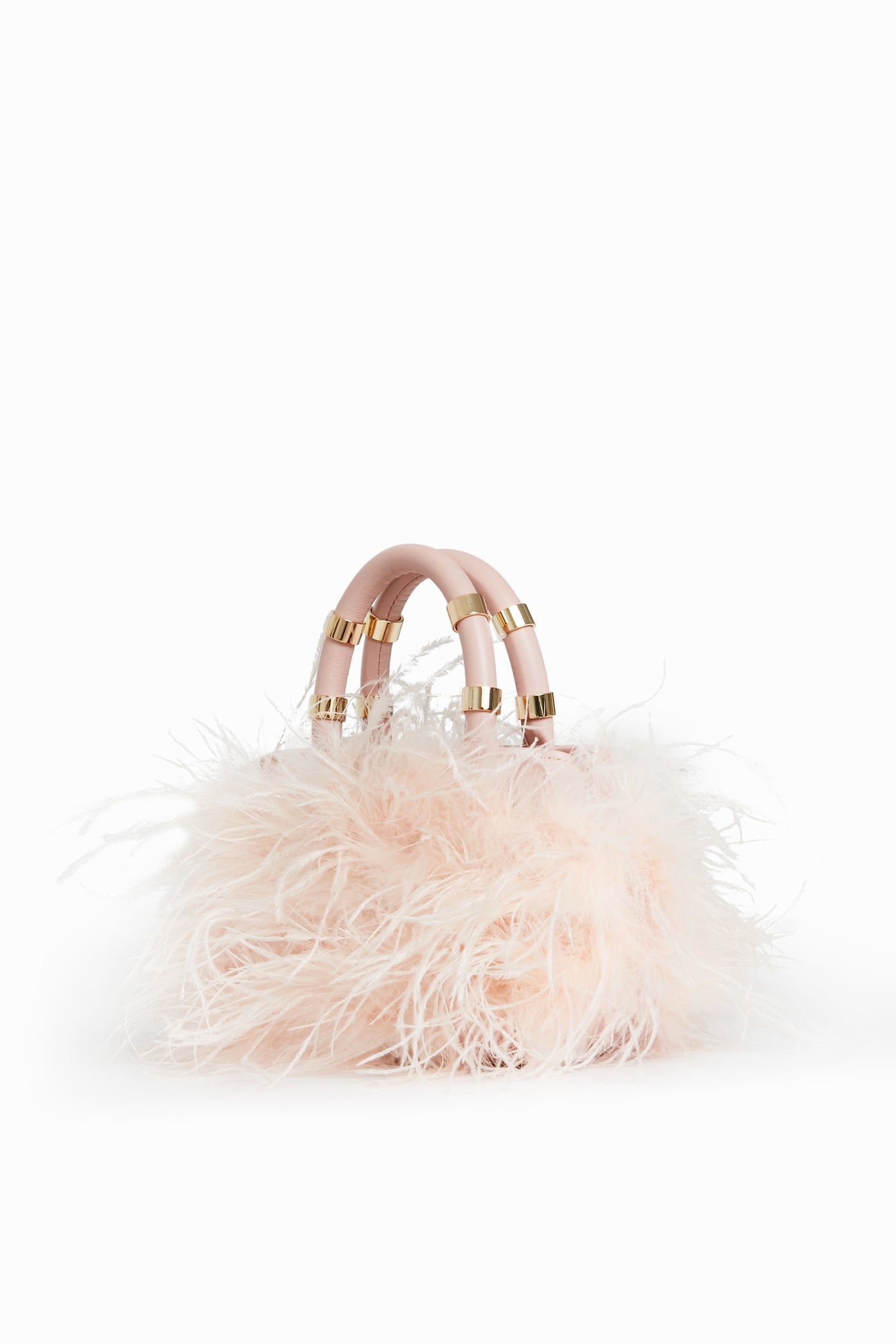 Blush Emily Feather Bag