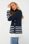 Navy Striped Sankaty Turtleneck