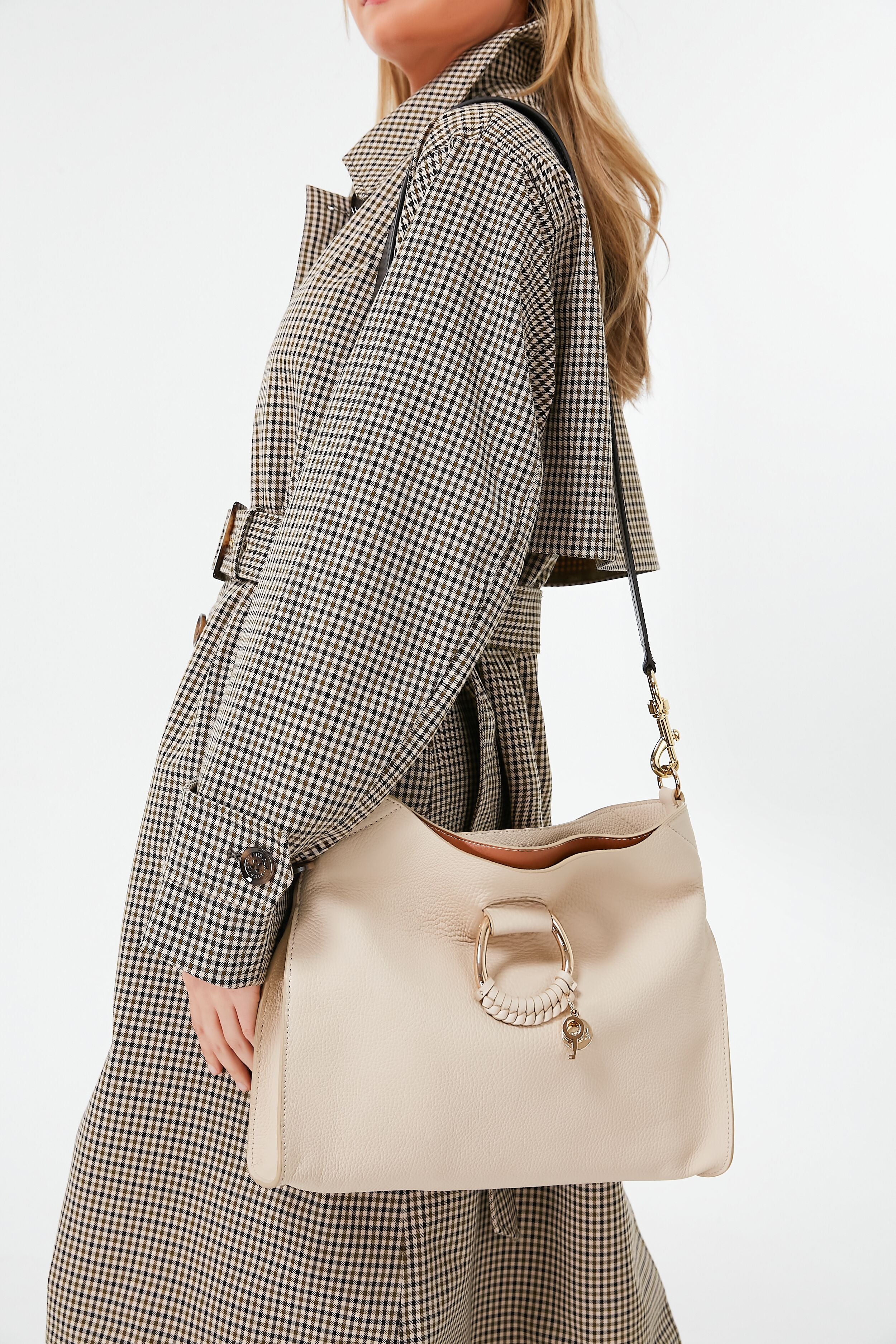 Cement Beige Small Joan Top Handle Bag