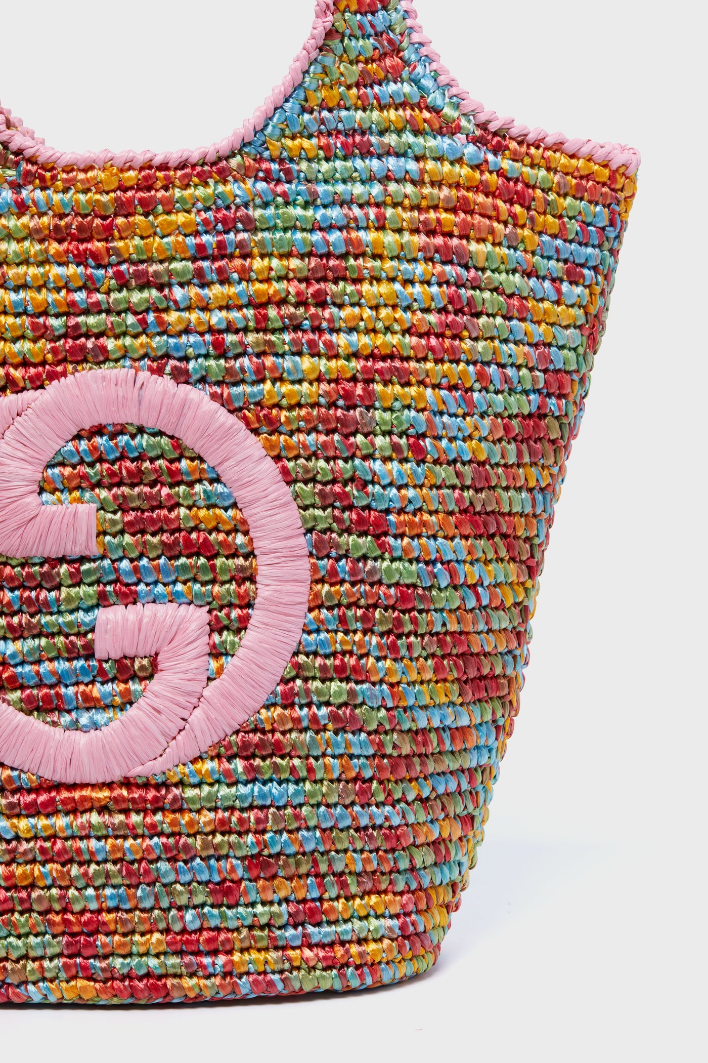Gucci Multicolor Raffia Effect Bag