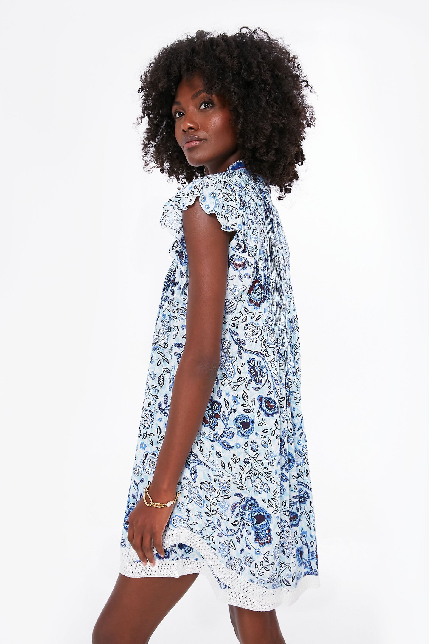 Blue Pensee Sasha V Mini Dress