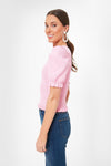 Pink Short Sleeve Lawrence Sweater