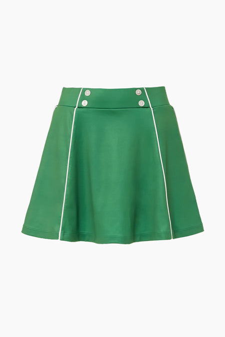 Green Piped 15 Inch Renee Golf Skirt