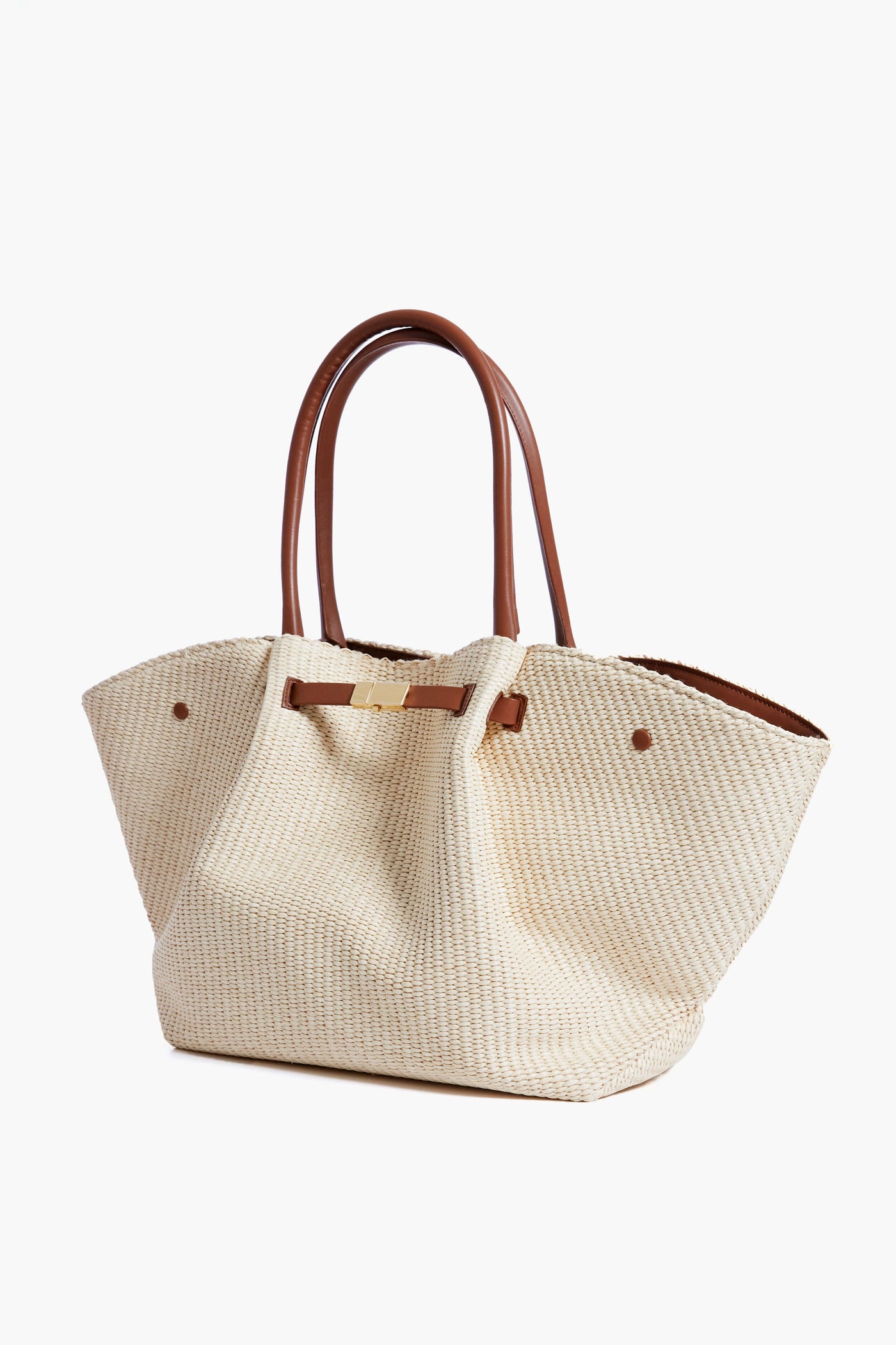 Tan Natural Raffia New York Bag