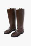 Chocolate Leather Frances Boots