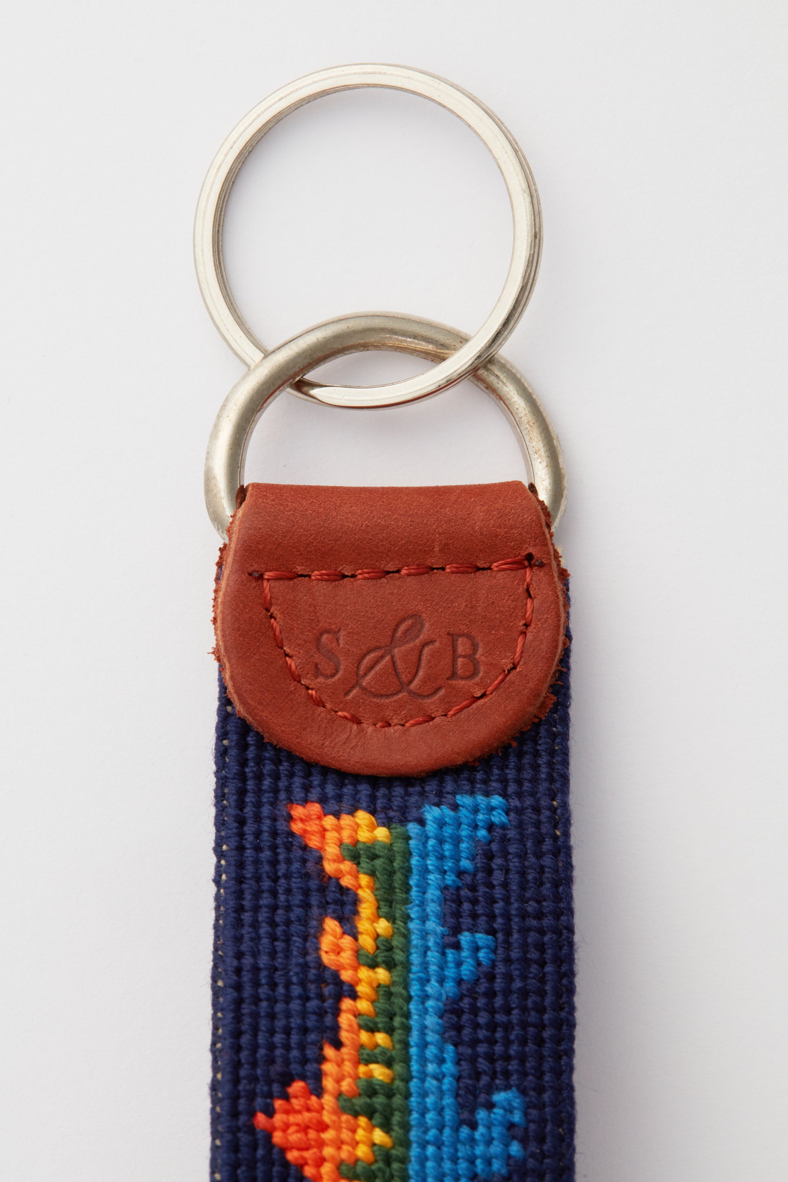 Lake Trout Needlepoint Key Fob