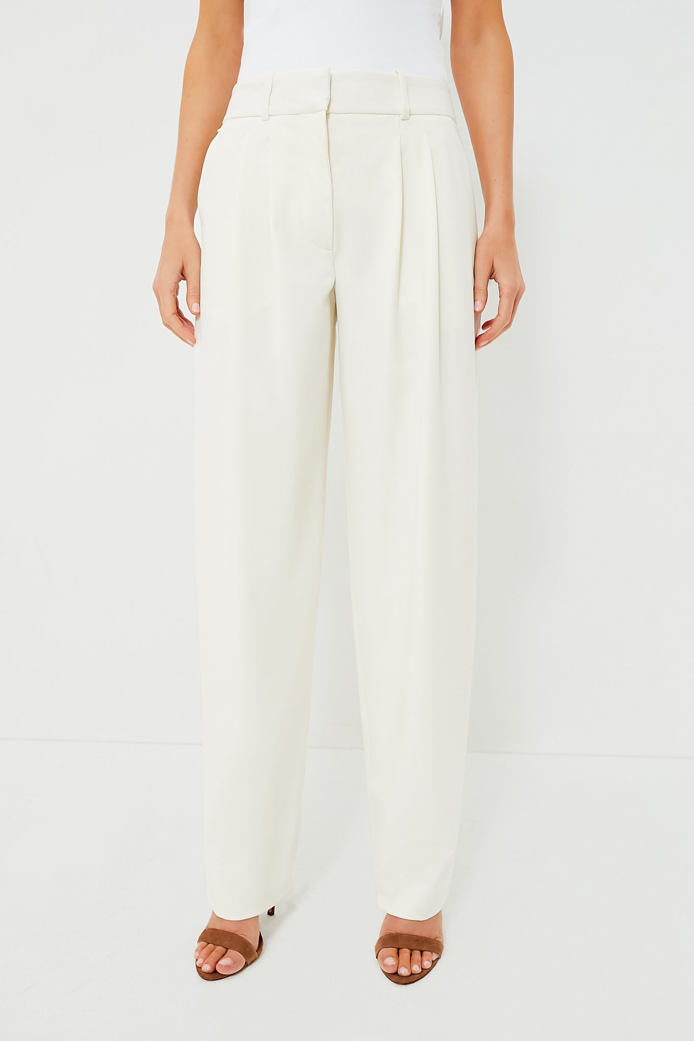Autre Marque Off-white vintage brocade silk trousers T.34-36 Eggshell  ref.105954 - Joli Closet
