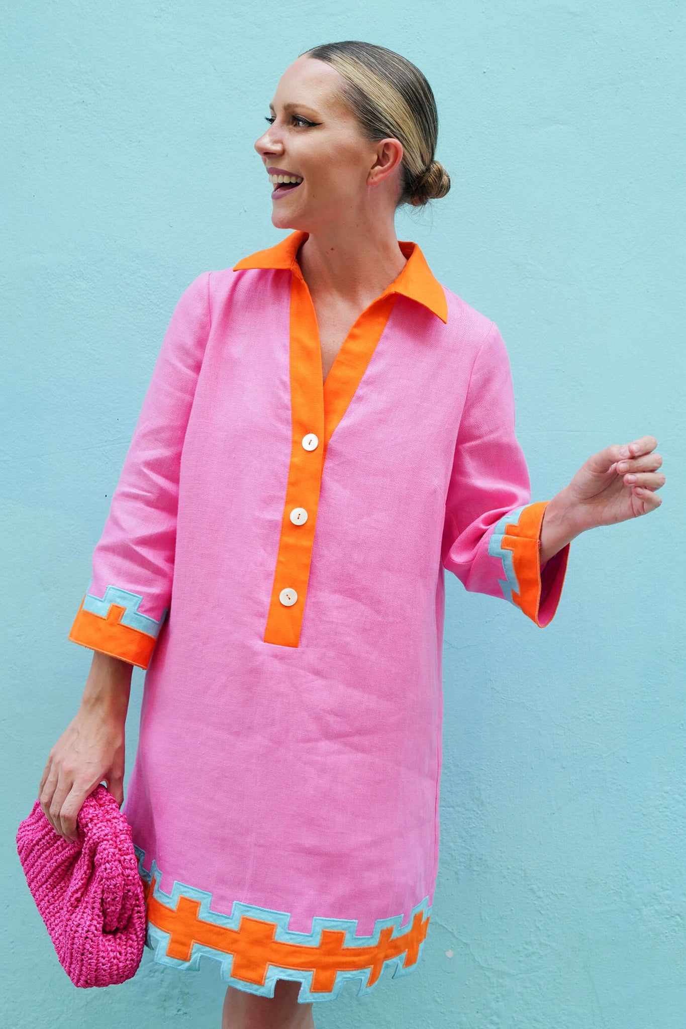 Peony Pink and Tangerine Collier Dress | Tuckernuck x Atlantic-Pacific Peony Pink and Tangerine Collier Dress | Tuckernuck x Atlantic-Pacific
