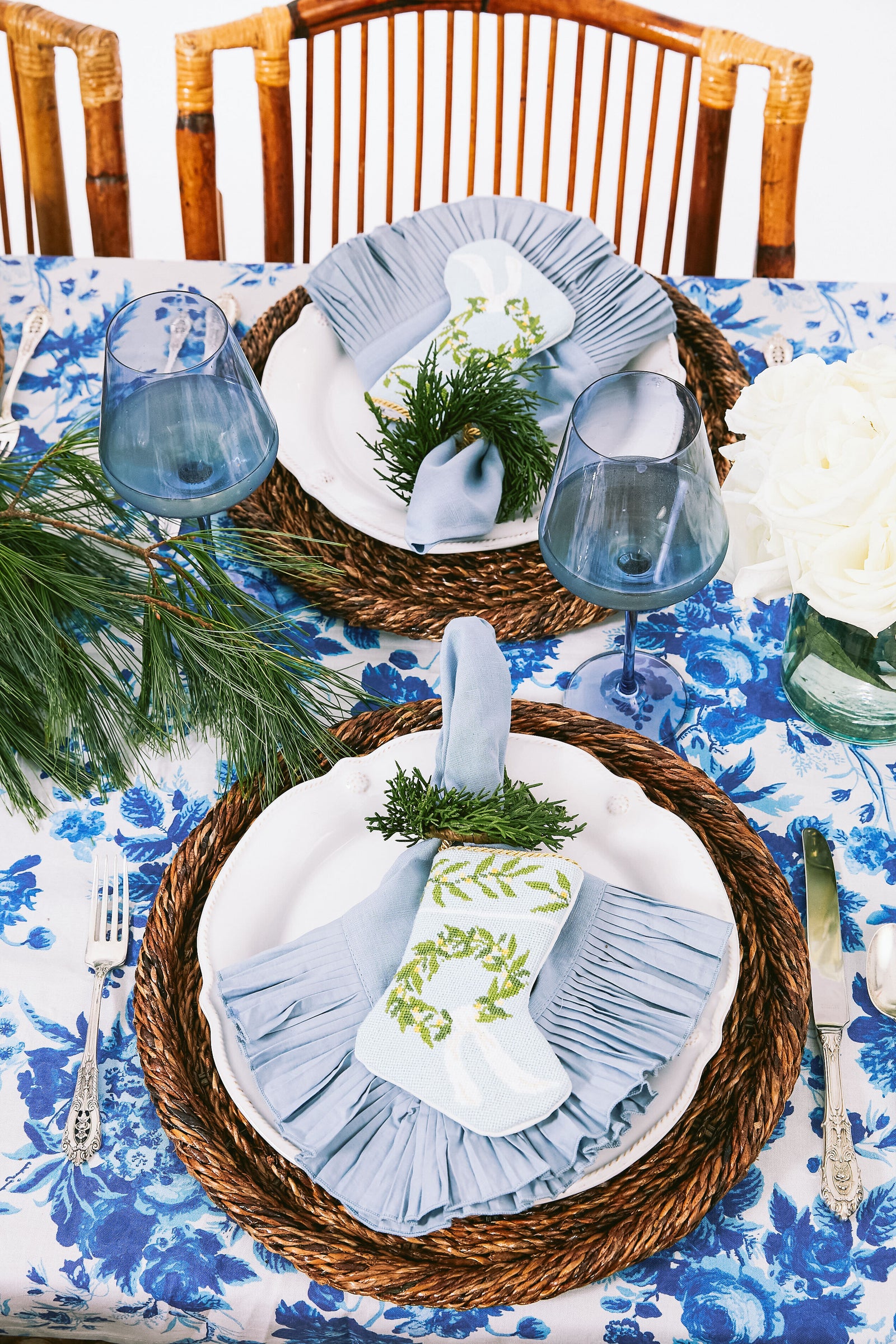 Faux Fir Napkin Rings