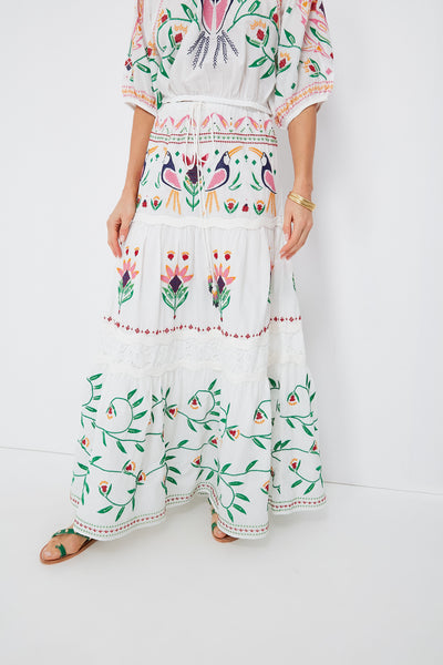 Summer Garden Embroidered Maxi Skirt – Penfield Collective