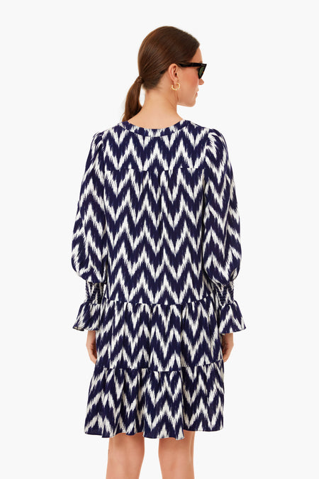 Navy Ikat Kenzo Dress