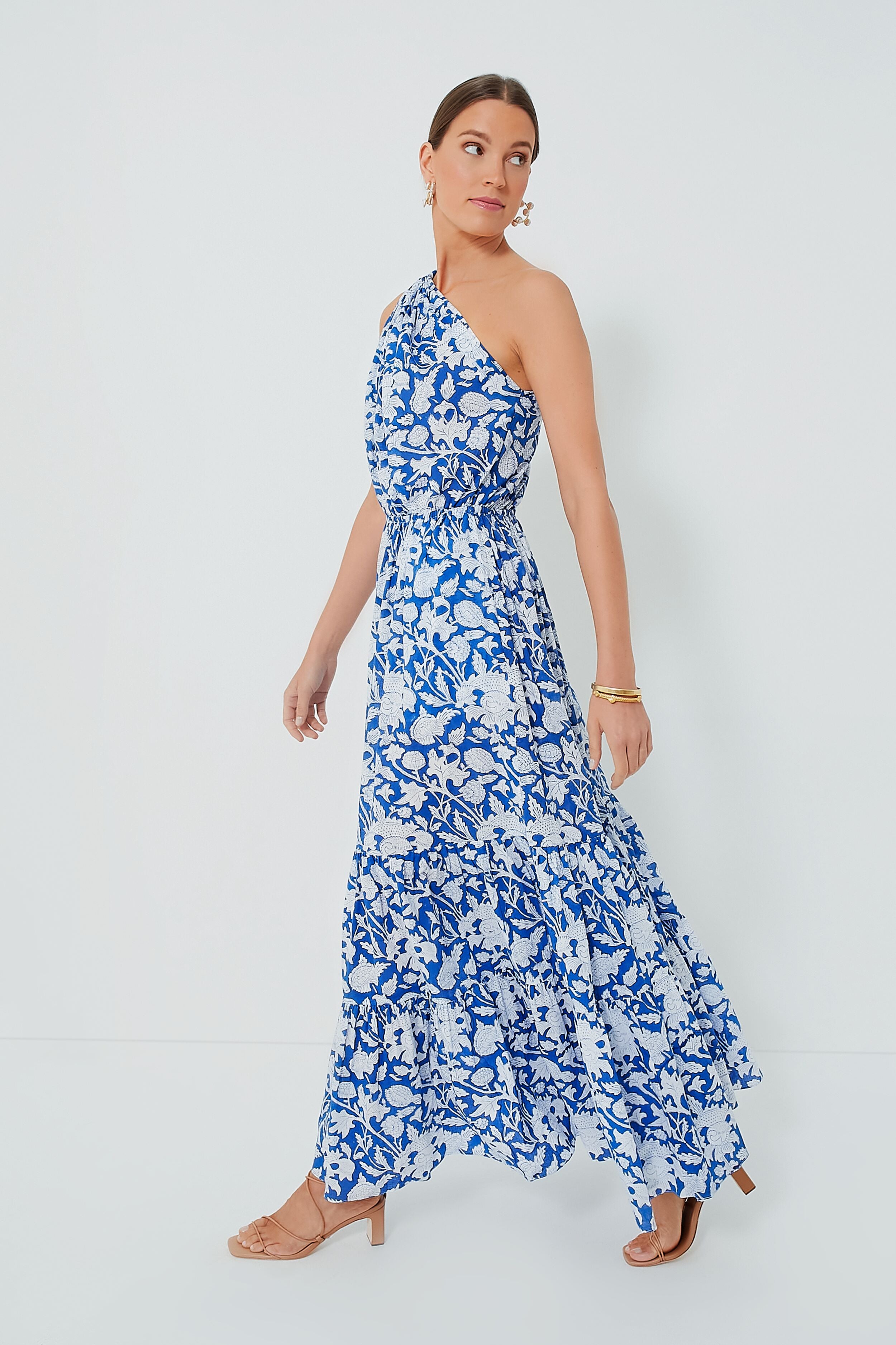 Exclusive Blue Botanica Long Dress