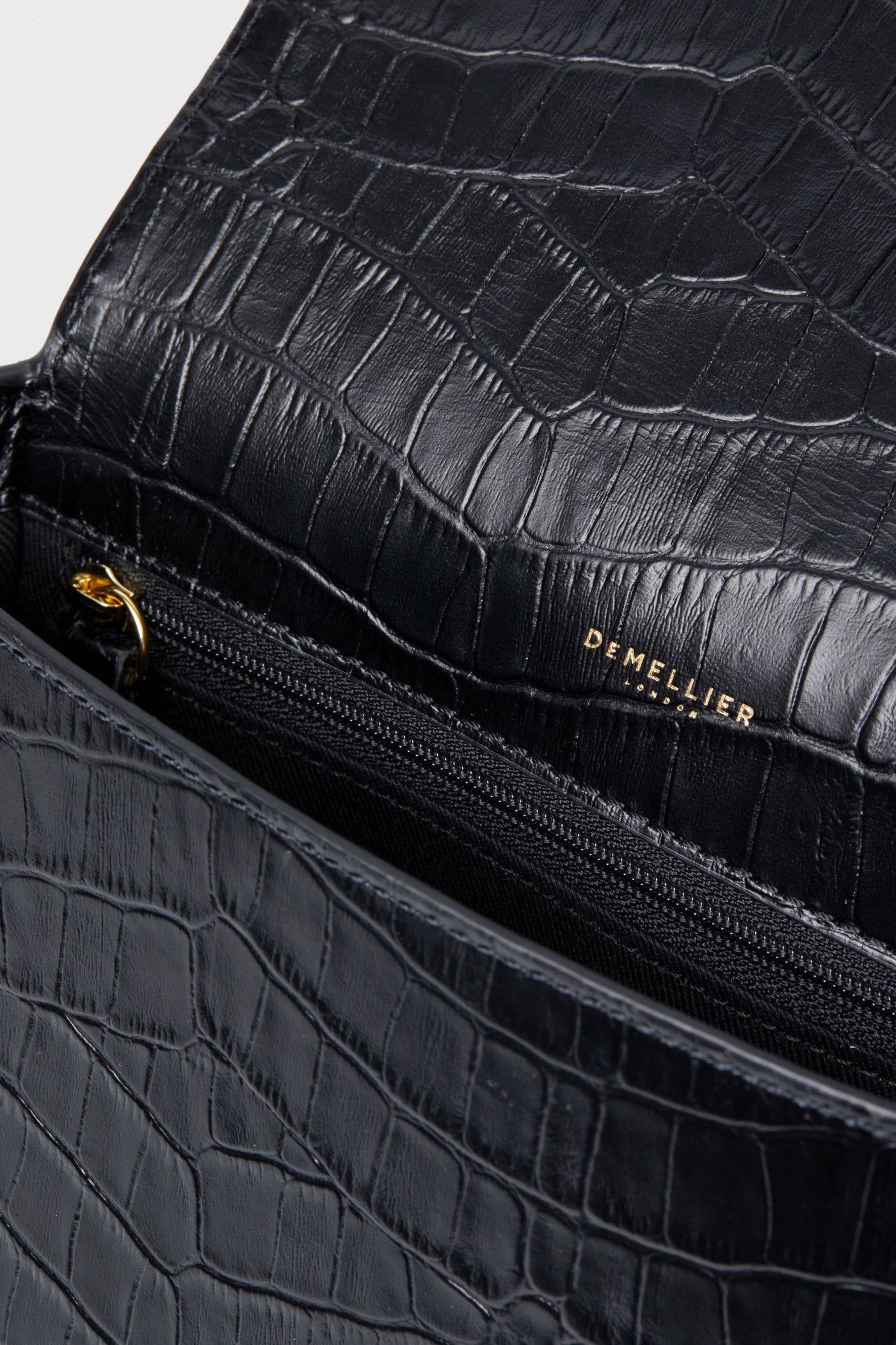 Black Croc Small Vancouver Bag