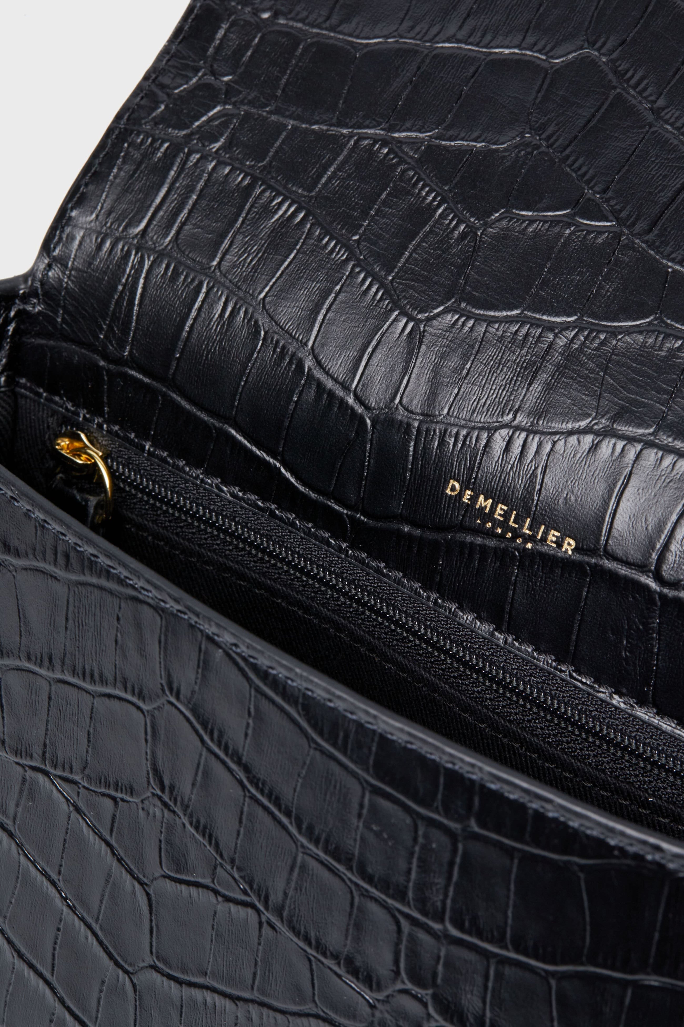 Black Croc Small Vancouver Bag