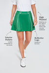 Green Piped 15 Inch Renee Golf Skirt