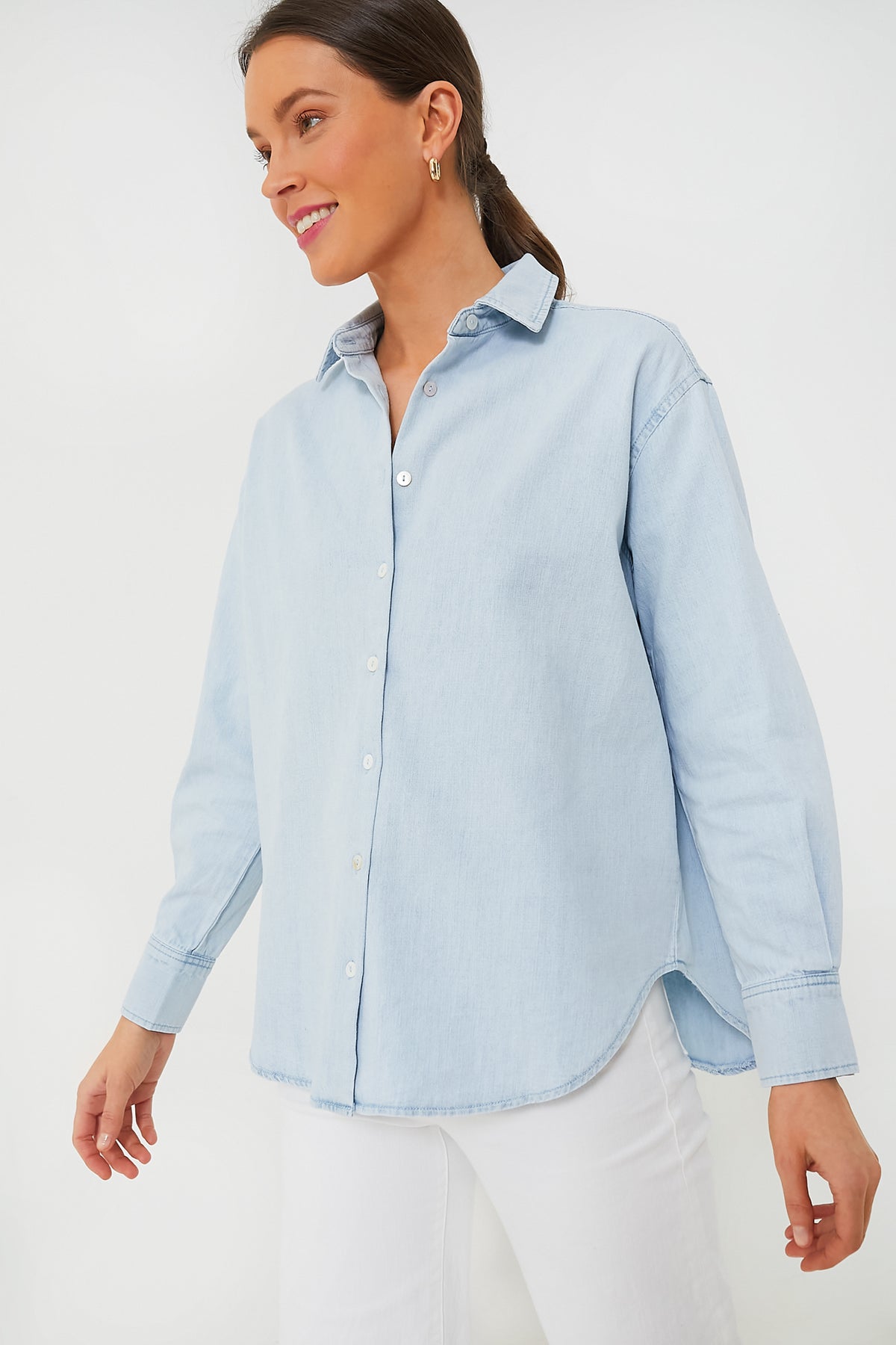 Light Wash Denim Nadine Button Down
