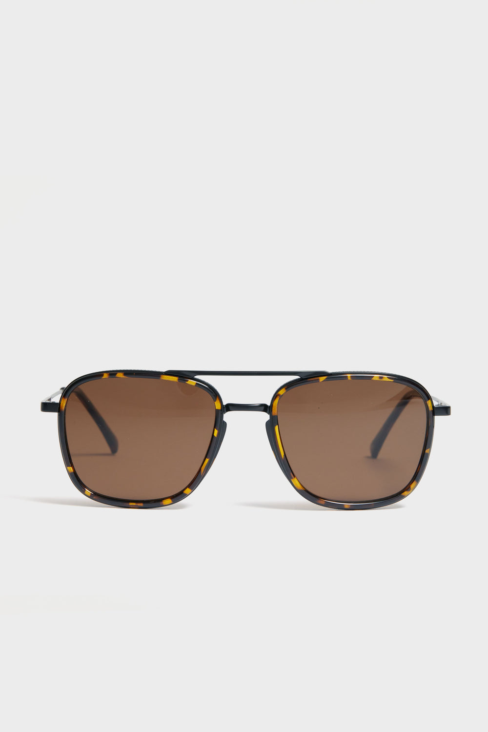 Sunski rectangular polarized sunglasses featuring brown-tinted lenses and classic tortoise shell frames—ideal for a timeless look.
