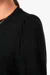 Black Lexi Rib Puff Sleeve Top