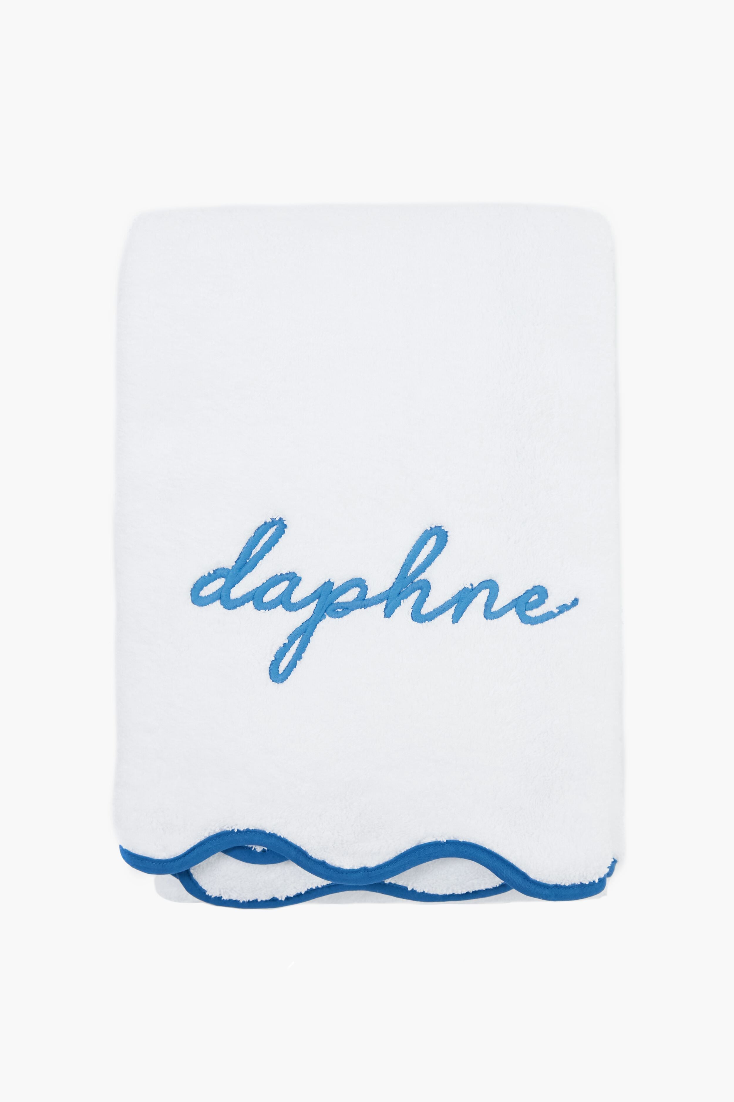 Exclusive Blue Piped Edge Bath Towel